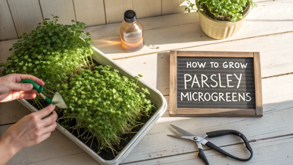 How to Grow Parsley Microgreens