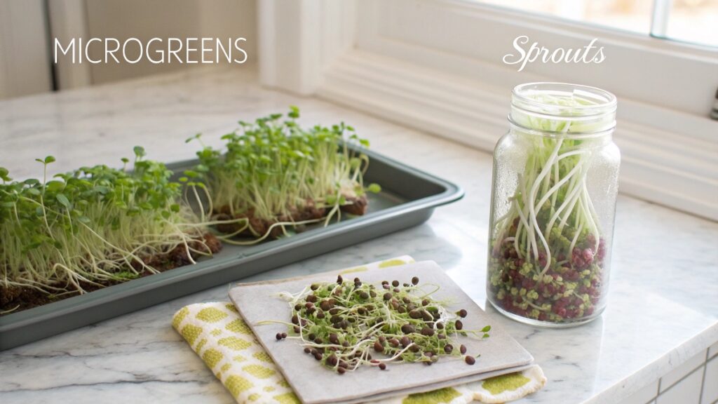 Microgreens vs Sprouts